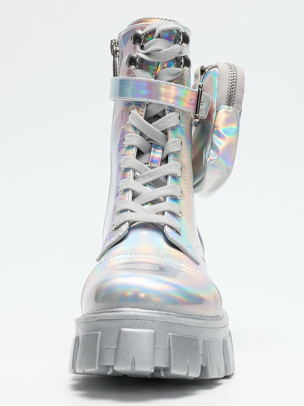 Cape Robbin Platform Boots SZ 9 NIB Lug Sole Boots for Women Holographic - Picture 4 of 7